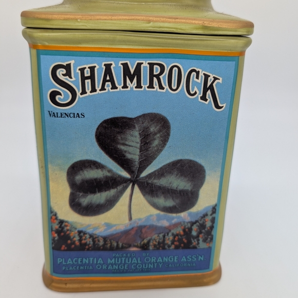 Oneida Shamrock Ceramic Canister With Lid - Picture 2 of 6